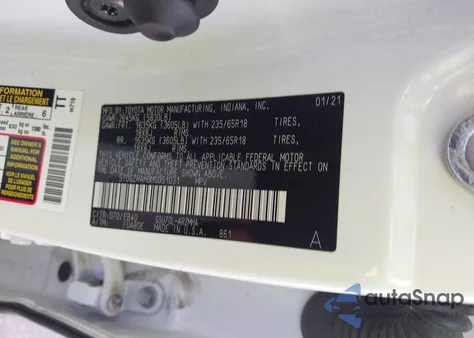 2021 Toyota Highlander Xle z USA, uszkodzony, nr VIN 5TDGZRAH0MS051031